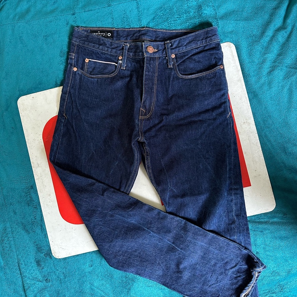 Slim Straight Men’s Jeans - Dark Indigo Blue